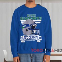 Seattle Seahawks 1988 Afc Champs Shirt Blue Sweatshirt