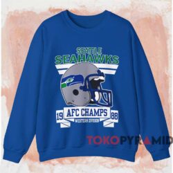 Seattle Seahawks 1988 Afc Champs Shirt Blue Sweatshirt