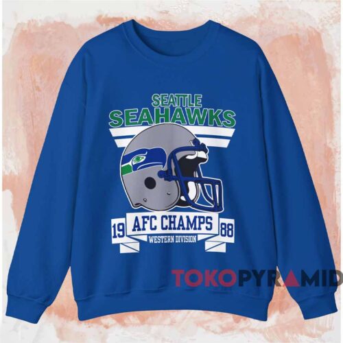 Seattle Seahawks 1988 Afc Champs Shirt Blue Sweatshirt