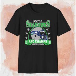 Seattle Seahawks 1988 Afc Champs Western Division Shirt Black T shirt