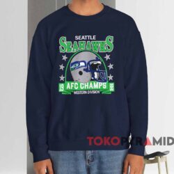 Seattle Seahawks 1988 Afc Champs Western Division Shirt Navy Sweatshirt