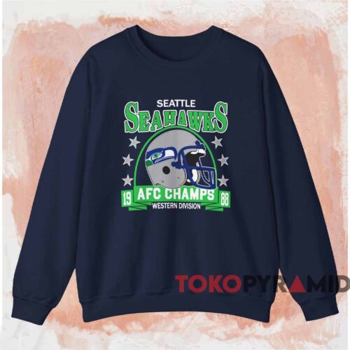 Seattle Seahawks 1988 Afc Champs Western Division Shirt Navy Sweatshirt