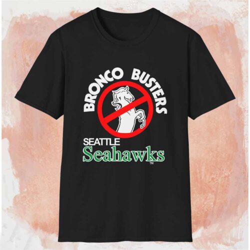 Seattle Seahawks Bronco Busters Shirt Black T shirt