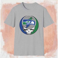 Seattle Seahawks Grateful Dead Shirt Grey T shirt