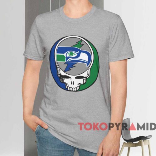 Seattle Seahawks Grateful Dead Shirt Grey T shirt
