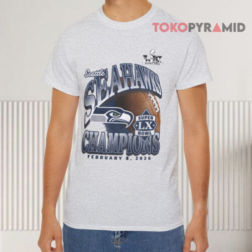 Seattle Seahawks Historic Win Super Bowl Champions Grey T shirt