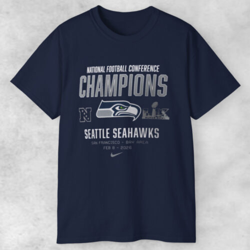 Seattle Seahawks Nike 2025 Nfc Champions Team Nation T shirt