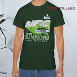 Seattle Seahawks Quick Pass 2025 Nfc Champions Green T shirt
