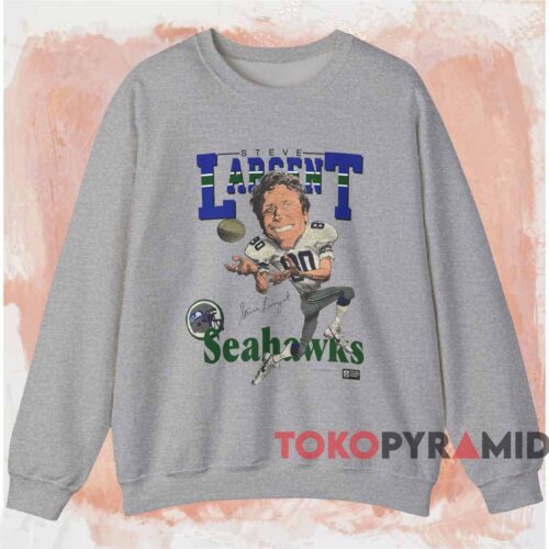 Seattle Seahawks Steve Largent Caricature Shirt Grey Sweatshirt
