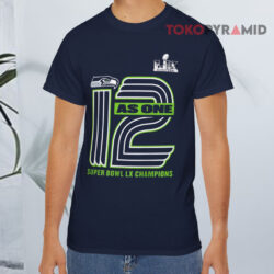 Seattle Seahawks Super Bowl Lx Champions Hometown On Top Navy T shirt