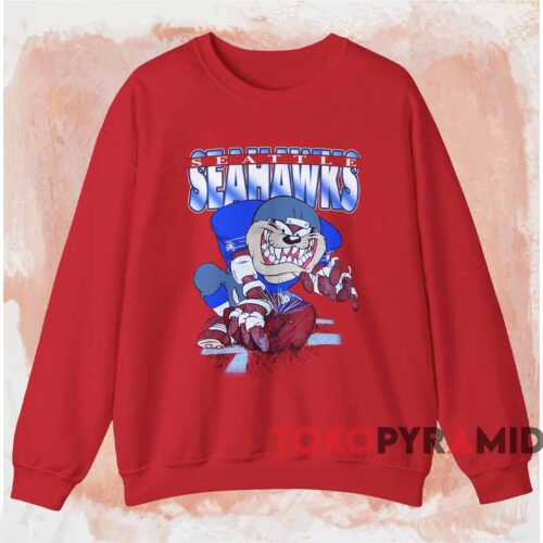 Seattle Seahawks Taz Looney Tunes Shirt Red Sweatshirt