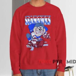 Seattle Seahawks Taz Looney Tunes Shirt Red Sweatshirt