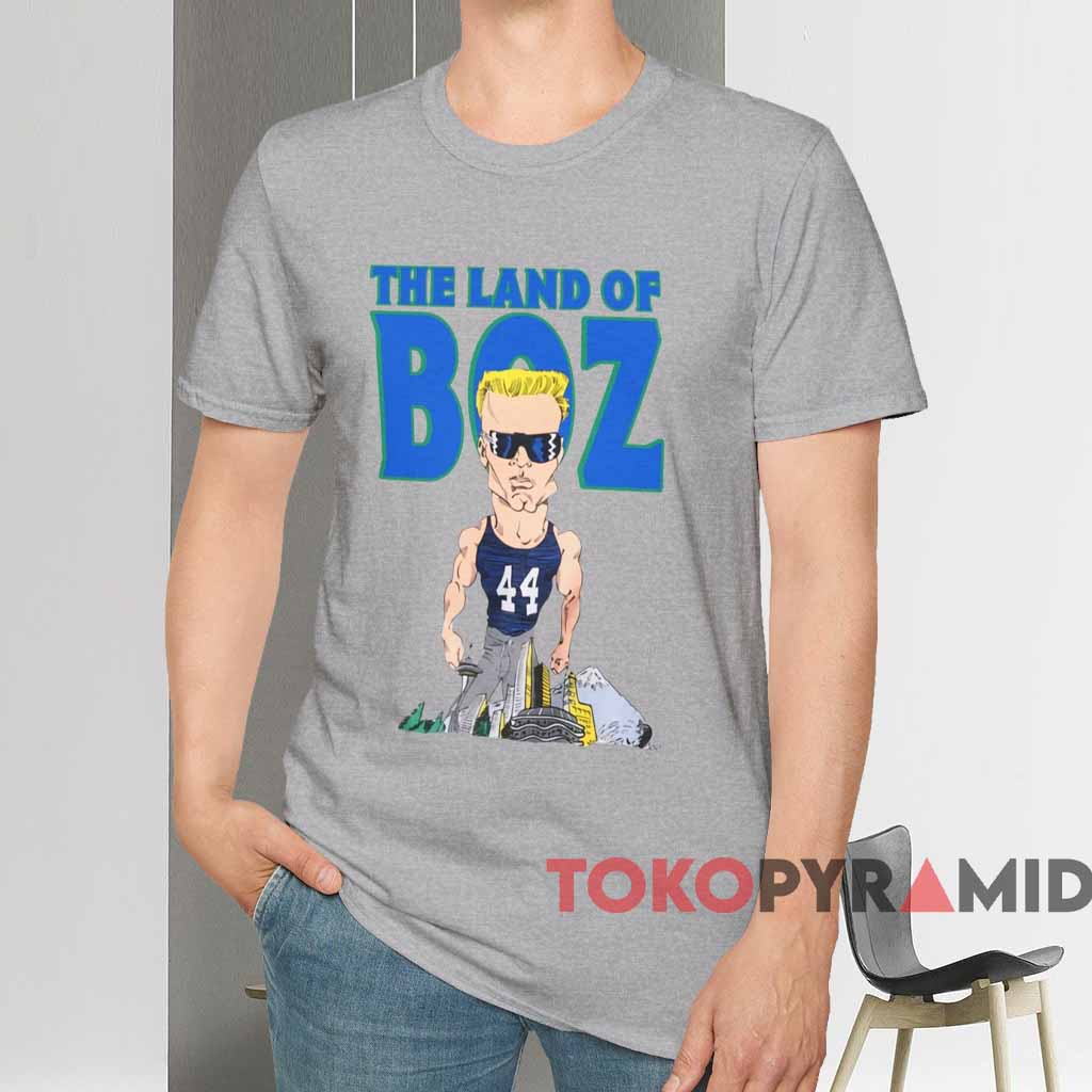Seattle Seahawks The Land Of Boz Shirt Grey T shirt Seattle Seahawks The Land Of Boz Shirt Grey T shirt