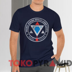 Secret Jewish Space Laser Corps Shirt Navy T shirt