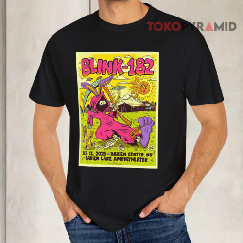 Sep 11 2025 Blink 182 Darien Lake Amphitheater In Darien Center Ny Poster Black T shirt Sep 11 2025 Blink 182 Darien Lake Amphitheater In Darien Center Ny Poster Black T shirt