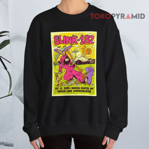Sep 11 2025 Blink 182 Darien Lake Amphitheater In Darien Center Ny Poster Sweatshirt Sep 11 2025 Blink 182 Darien Lake Amphitheater In Darien Center Ny Poster Sweatshirt