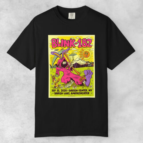 Sep 11 2025 Blink 182 Darien Lake Amphitheater In Darien Center Ny Poster T shirt Sep 11 2025 Blink 182 Darien Lake Amphitheater In Darien Center Ny Poster T shirt