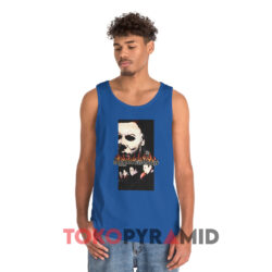 Serial Killer Brand Michael Myers Guns Are For Pussys Shirt 4 Serial Killer Brand Michael Myers Guns Are For Pussys Blue Tank Top