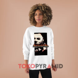 Serial Killer Brand Michael Myers Guns Are For Pussys White Sweatshirt