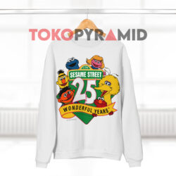 Sesame Street 25th Anniversary Shirt 3 Sesame Street 25th Anniversary White Sweatshirt