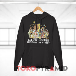 Sesame Street All My Homies Are From The Street Black Hoodie