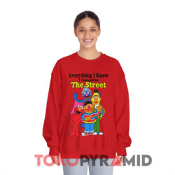 Sesame Street Everything I Know I Learned On The Street Red Sweatshirt