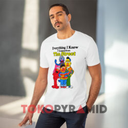 Sesame Street Everything I Know I Learned On The Street White T shirt