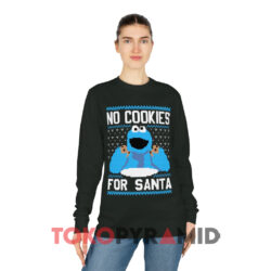 Sesame Street No Cookies For Santa Black Long sleeved
