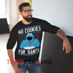 Sesame Street No Cookies For Santa Black Sweatshirt