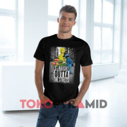 Sesame Street Straight Outta The Streets Black T shirt