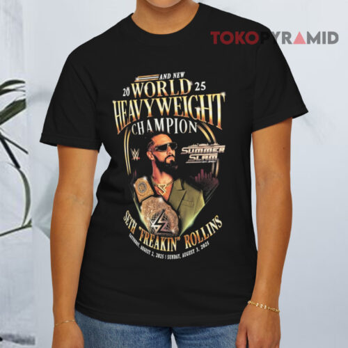 Seth Rollins World Heavyweight Champion Black T shirt Seth Rollins World Heavyweight Champion Black T shirt