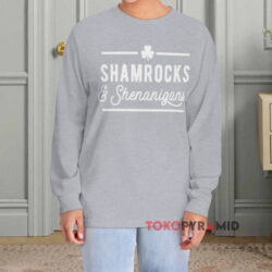 Shamrocks & Shenanigans Shirt 3 Shamrocks & Shenanigans Grey Long sleeved