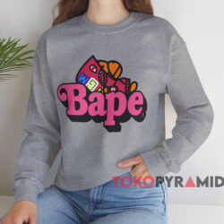 Shark Milo On Bape T shirt Grey Sweatshirt