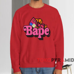 Shark Milo On Bape T shirt Red Sweatshirt