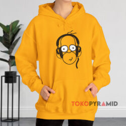 Simpsons Homer Headphones T-shirt 4 Simpsons Homer Headphones Yellow Hoodie