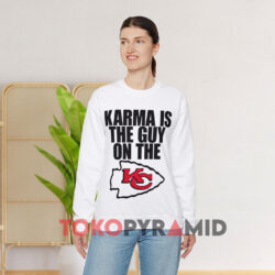 Singer Taylor Karma Is The Guy On The Chiefs Shirt 3 Singer Taylor Karma Is The Guy On The Chiefs White Sweatshirt