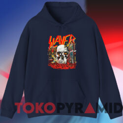 Slayer 1988 World Sacrifice Tour T-shirt 4 Slayer 1988 World Sacrifice Tour T shirt Navy Hoodie