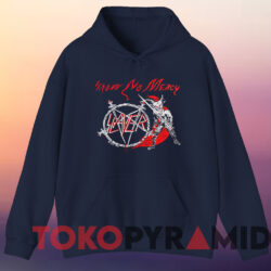 Slayer Show No Mercy T-shirt 4 Slayer Show No Mercy T shirt Navy Hoodie