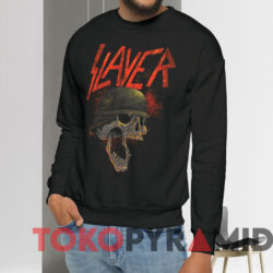 Slayer Skull Helmet T-shirt 2 Slayer Skull Helmet T shirt Black Sweatshirt