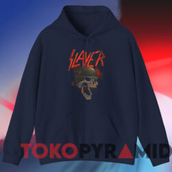 Slayer Skull Helmet T-shirt 4 Slayer Skull Helmet T shirt Navy Hoodie