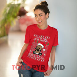 Snoop Dogg Twas The Nizzle Ugly Christmas Red T shirt