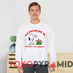 Snoopy Happiness Is Sharing The Holiday T-shirt 2 Snoopy Happiness Is Sharing The Holiday T shirt White Sweatshirt