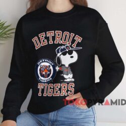 Snoopy Joe Cool Detroit Tigers Shirt Black Sweatshirt