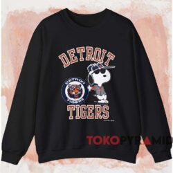 Snoopy Joe Cool Detroit Tigers Shirt Black Sweatshirt