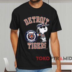 Snoopy Joe Cool Detroit Tigers Shirt Black T shirt