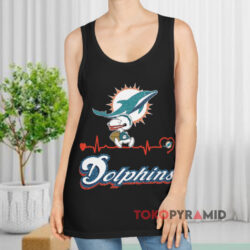 Snoopy Miami Dolphins Heartbeat Shirt 2 Snoopy Miami Dolphins Heartbeat Tank Top