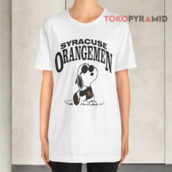 Snoopy Syracuse Orangemen University White T shsirt