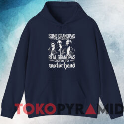 Some Grandpas Play Bingo Real Grandpas Listen To Motorhead Signatures T shirt Navy Hoodie