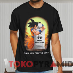 Son Goku Rip Akira Toriyama Thank You For The Memory Shirt Black T shirt