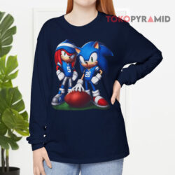 Sonic and Knuckles Detroit Lions Football Shirt 4 Sonic And Knuckles Detroit Lions Football Long sleeved